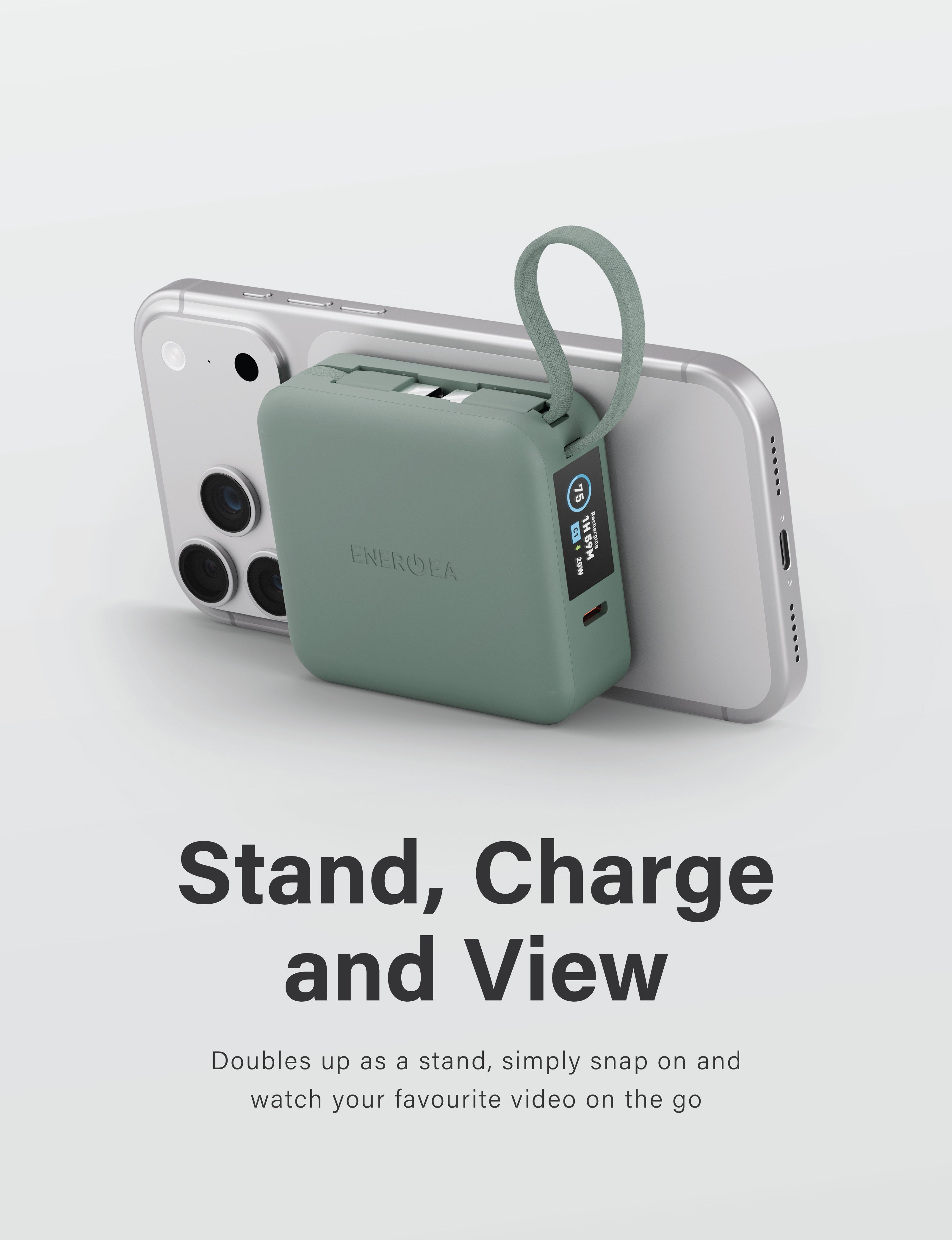 Energea MagPac Mini Plus power bank magnetico 10000mAh nero