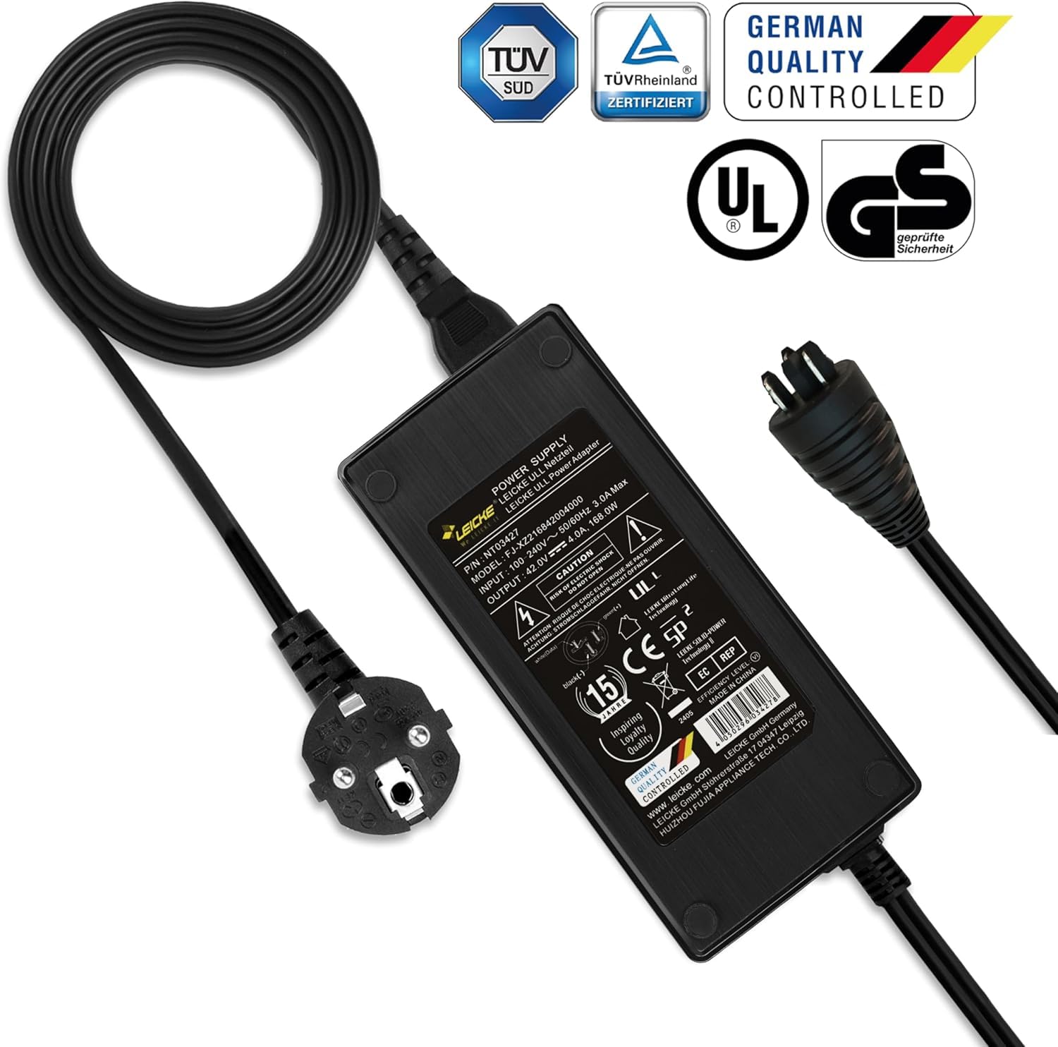 Leicke Caricabatterie E-Bike Bosch 36V 42V 4A Active Line