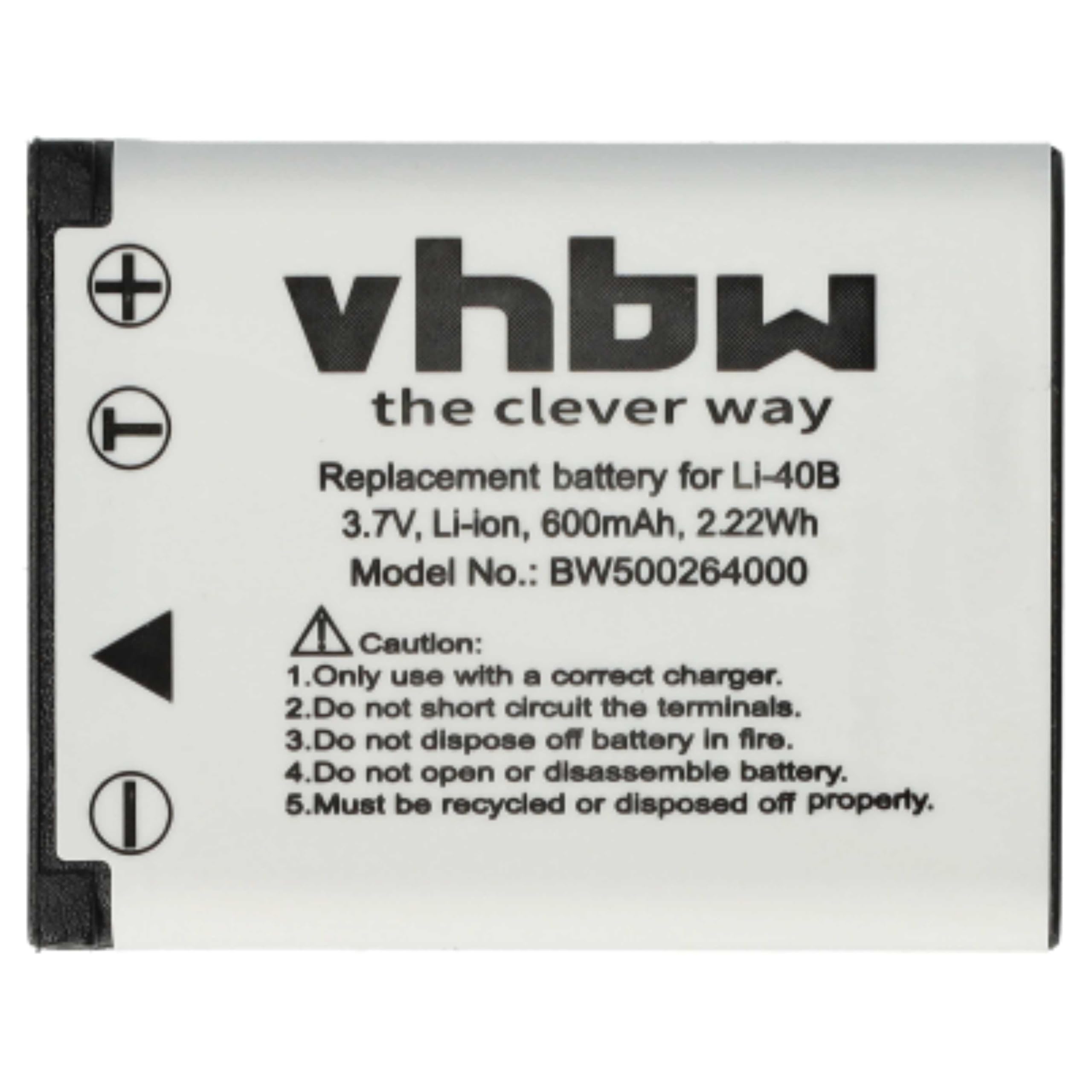 vhbw Batteria fotocamera per Casio NP-80 NP-82 500mAh Li-Ion