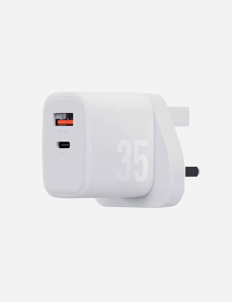 Energea Velox 35 UK caricabatterie muro Bianco 35W 2 porte