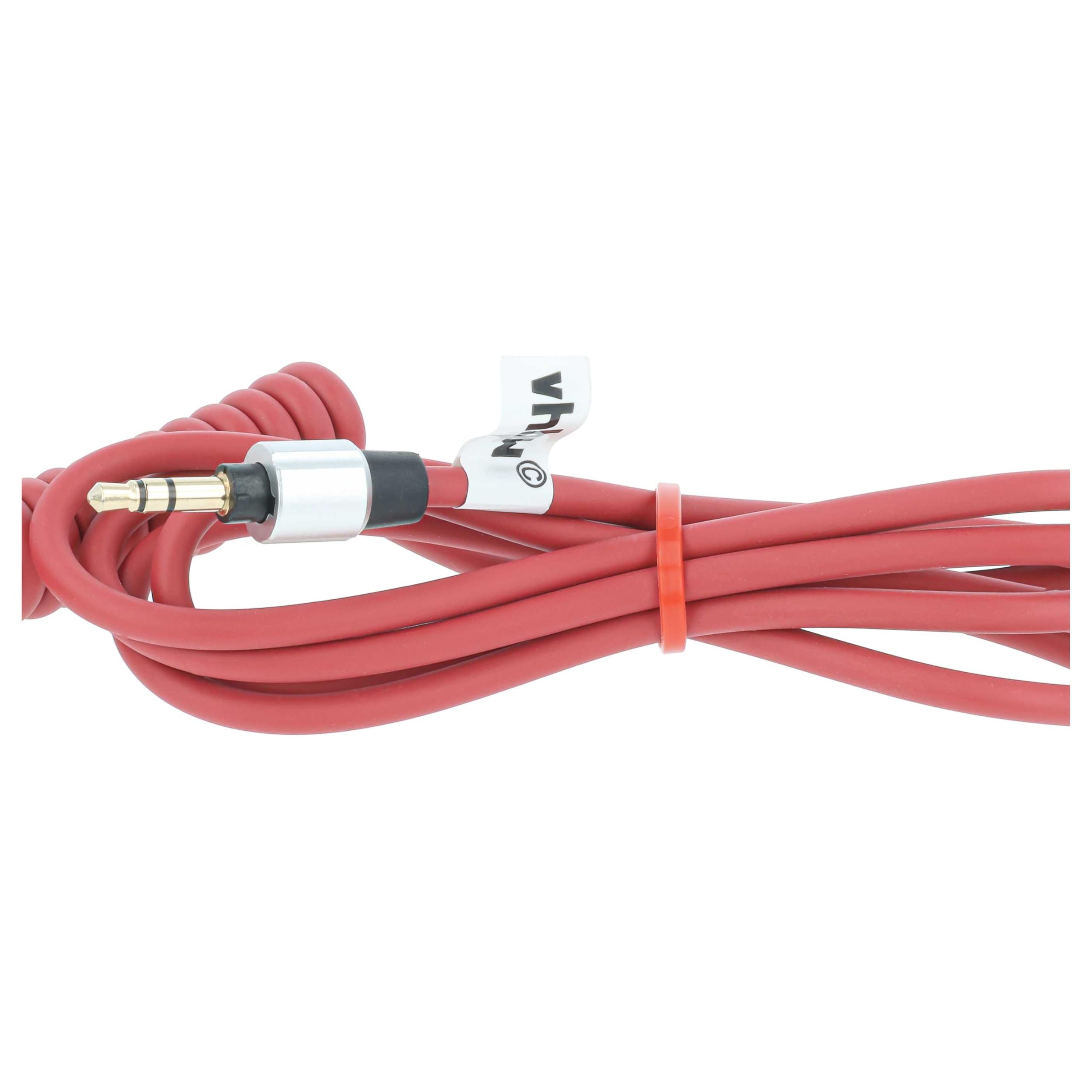 vhbw Cavo Audio AUX per Beats EP Jack 3,5mm Rosso 150cm