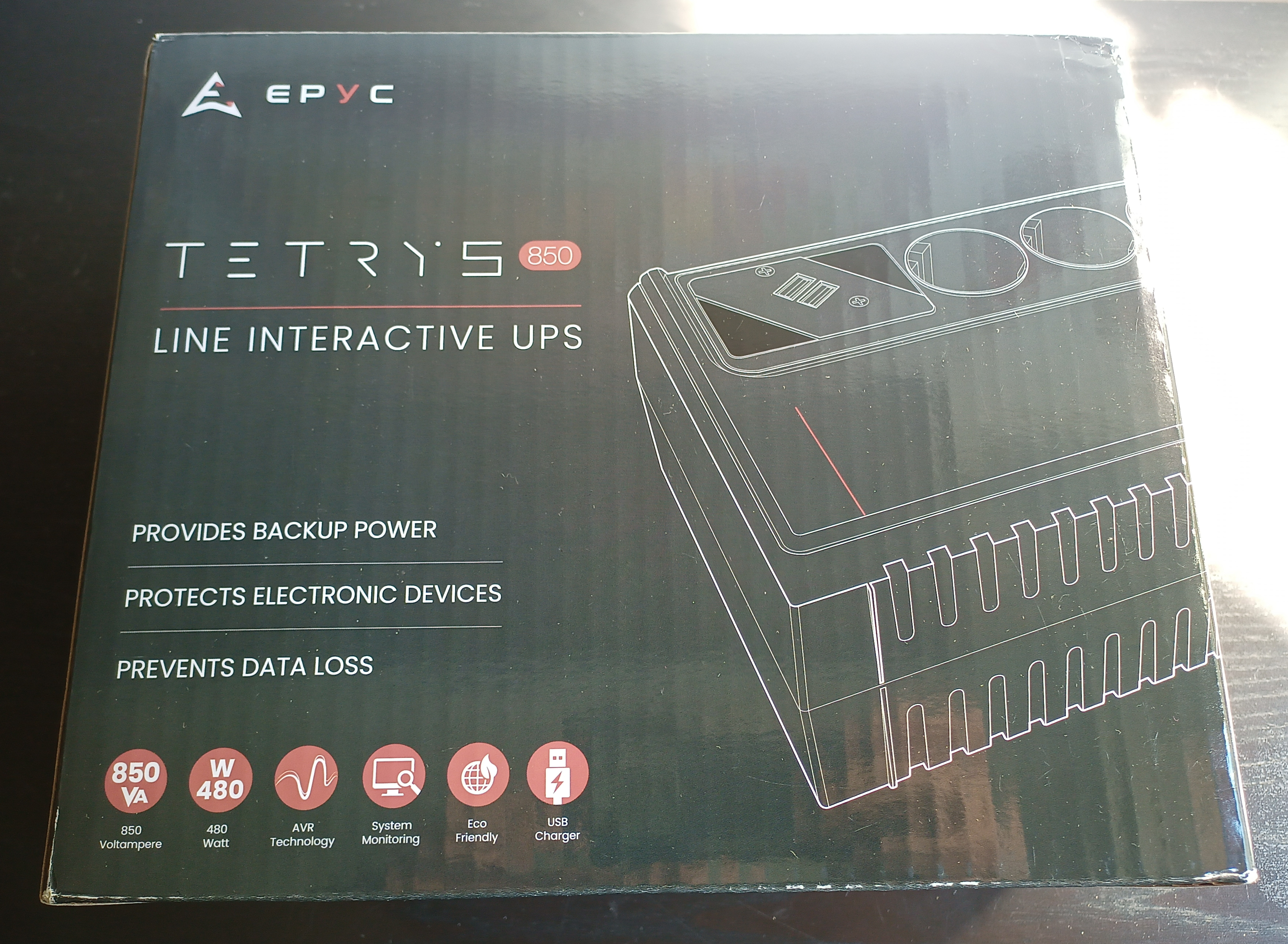 EPYC Tetrys ups ciabatta 850VA 480W USB AVR
