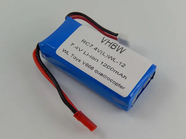 vhbw Batteria Drone per Wltoys V666 1200mAh 7,4V