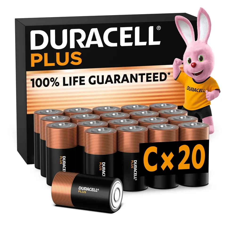 Duracell Plus LR14 batterie alcaline C confezione da 20 lunga durata
