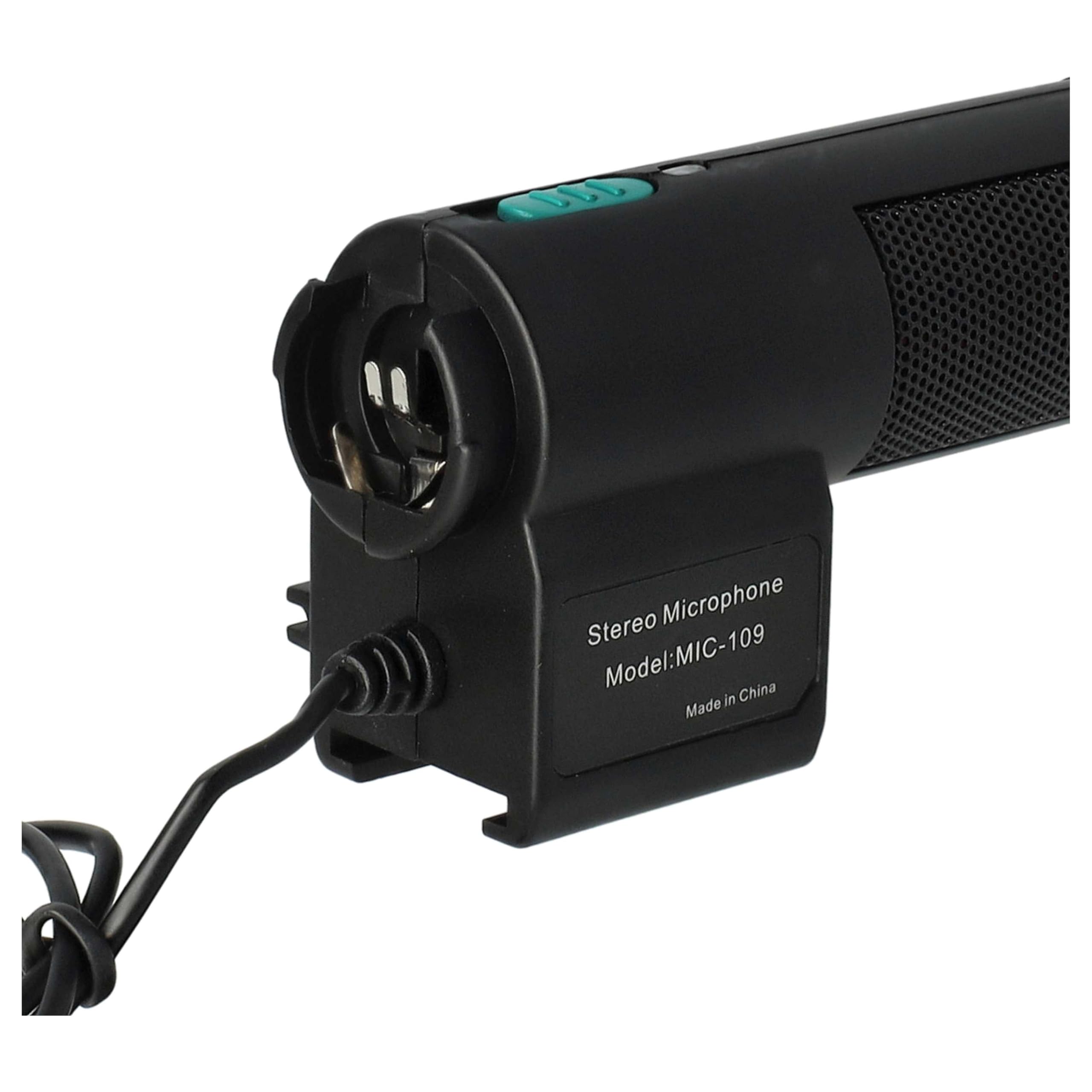 vhbw Microfono stereo fotocamera Panasonic Lumix jack 3,5mm nero