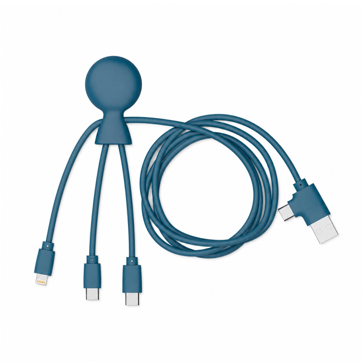 Xoopar Mr Bio Long Cavo USB 4 in 1 Blu 1 m Plastica Riciclata