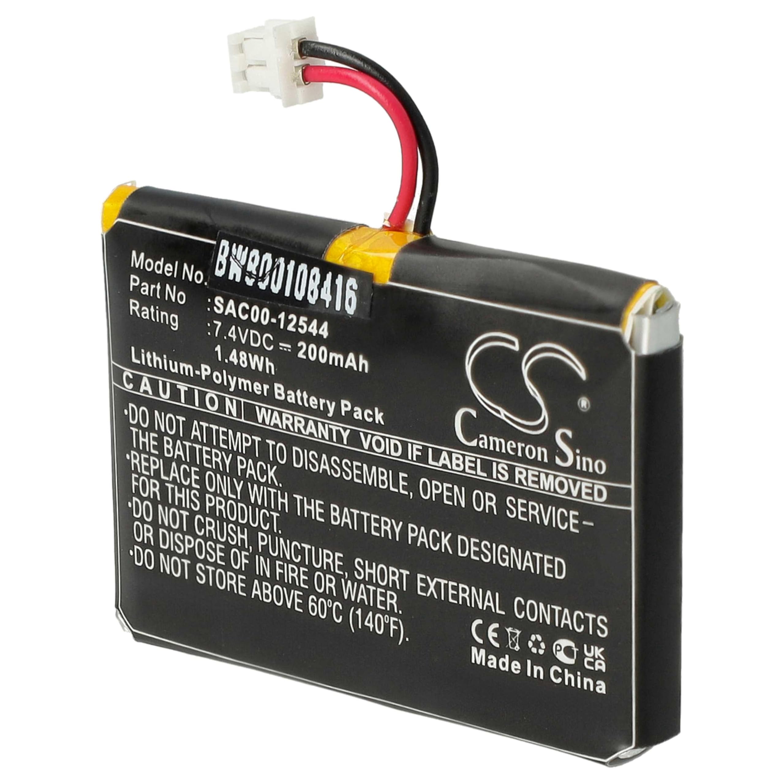 vhbw SAC00-12544 batteria collare cani 200 mAh Li-Poly