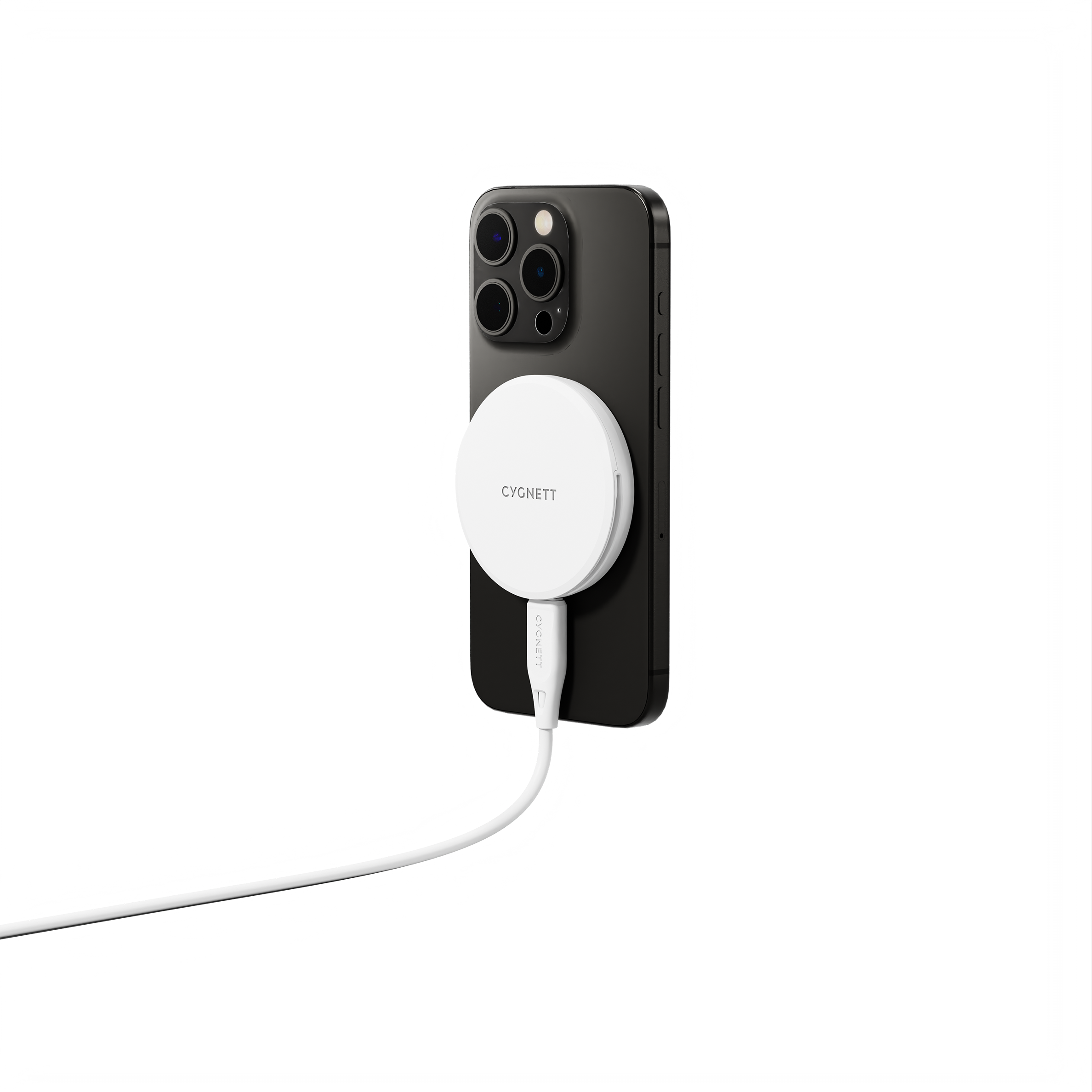 Cygnett ChargePuck caricatore wireless magnetico 15W bianco