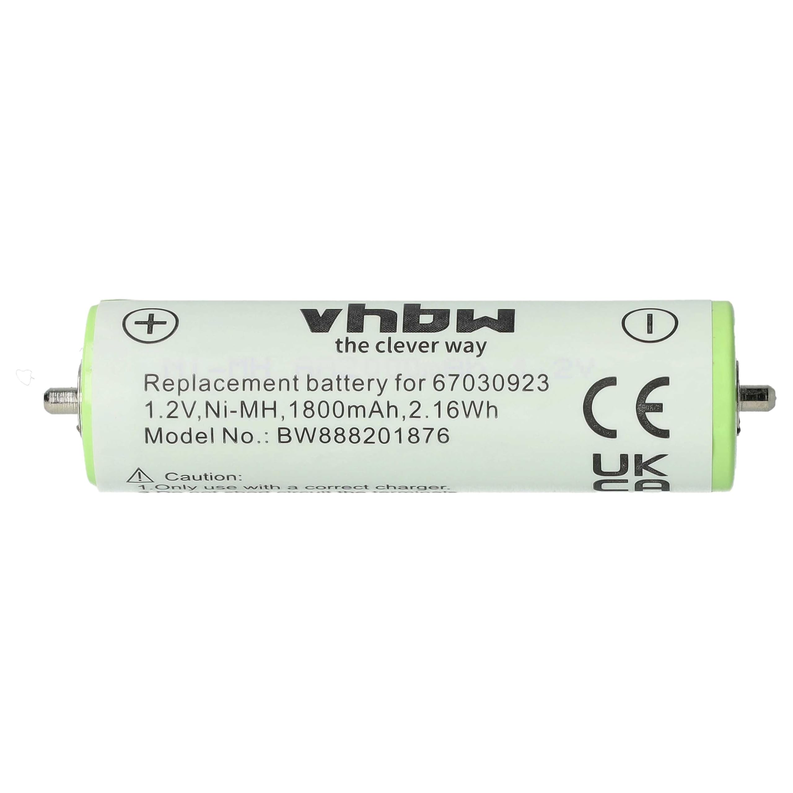 vhbw batteria rasoio Braun Series 1800mAh NiMH