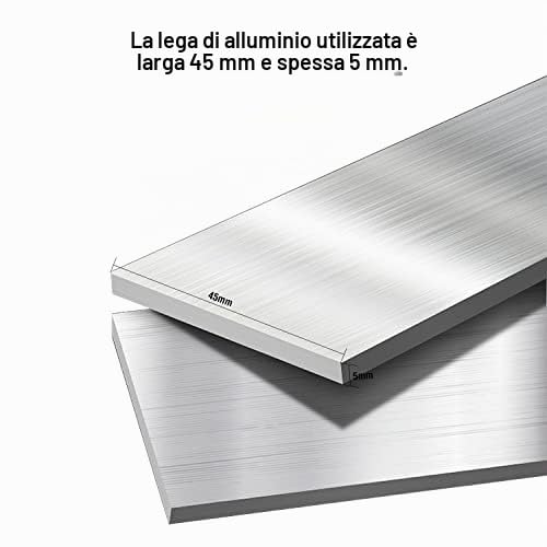 Leicke Supporto pannello solare balcone alluminio lungo