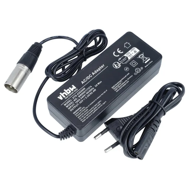 vhbw Caricabatterie per Ebike 36V Li-Ion 100W 42V