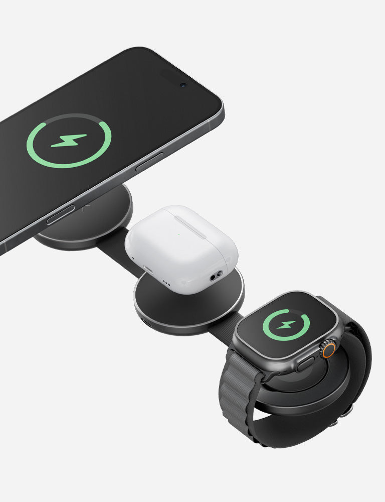 Energea AluMag Trio caricatore wireless arancione Qi2