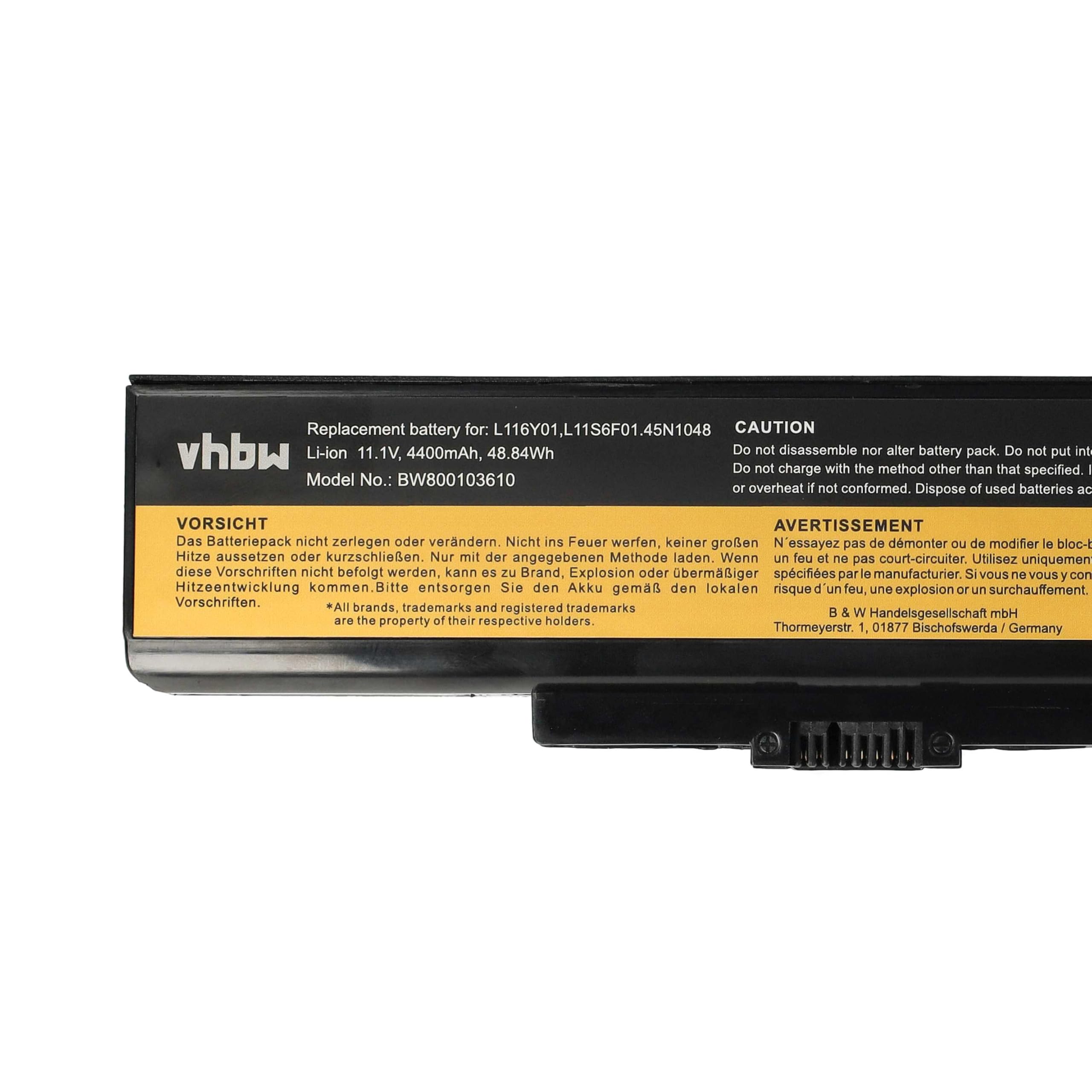 vhbw Batteria Lenovo G505 G580 G700 notebook 4400mAh 11,1V
