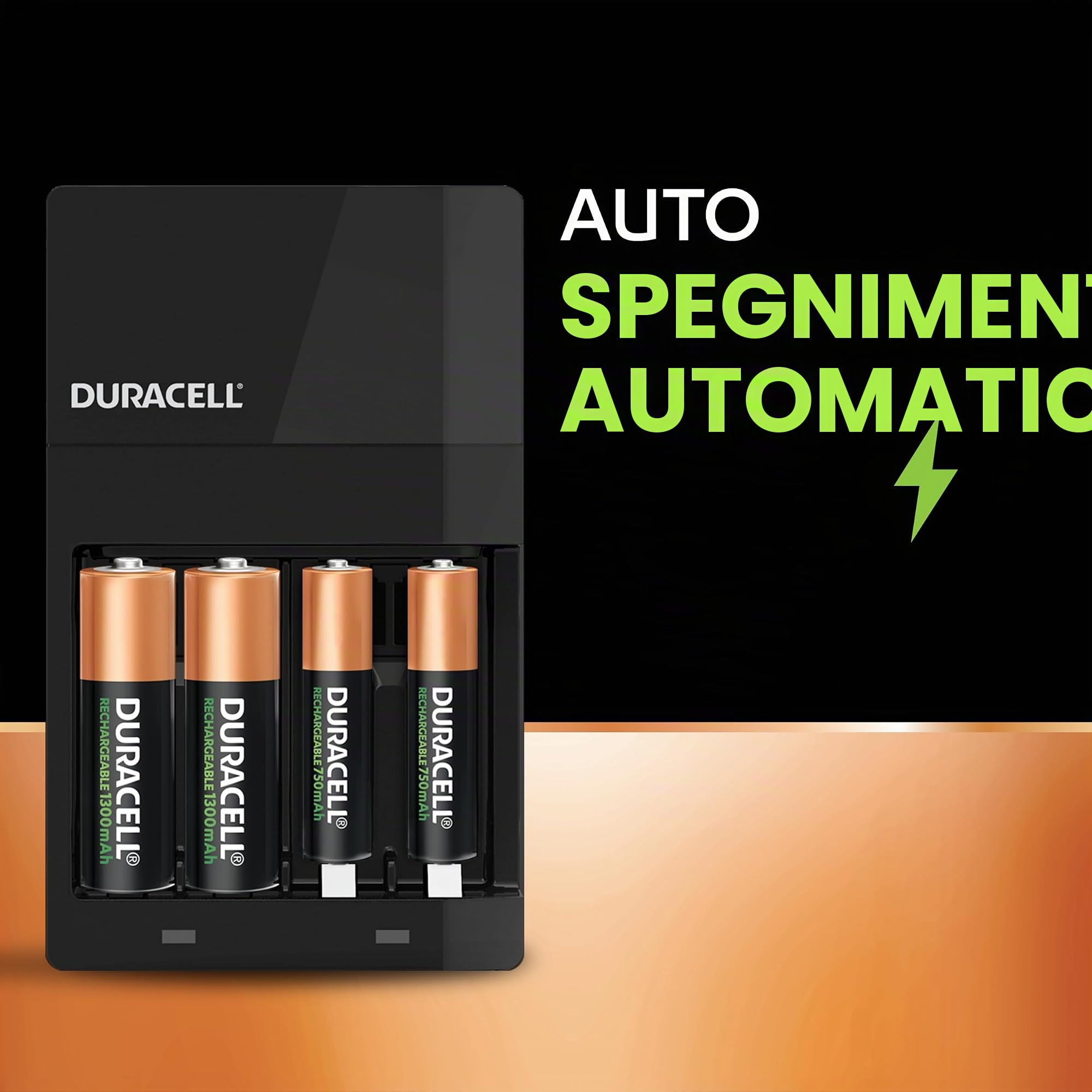 Duracell Hi-Speed caricabatterie con 2 AA + 2 AAA ricaricabili