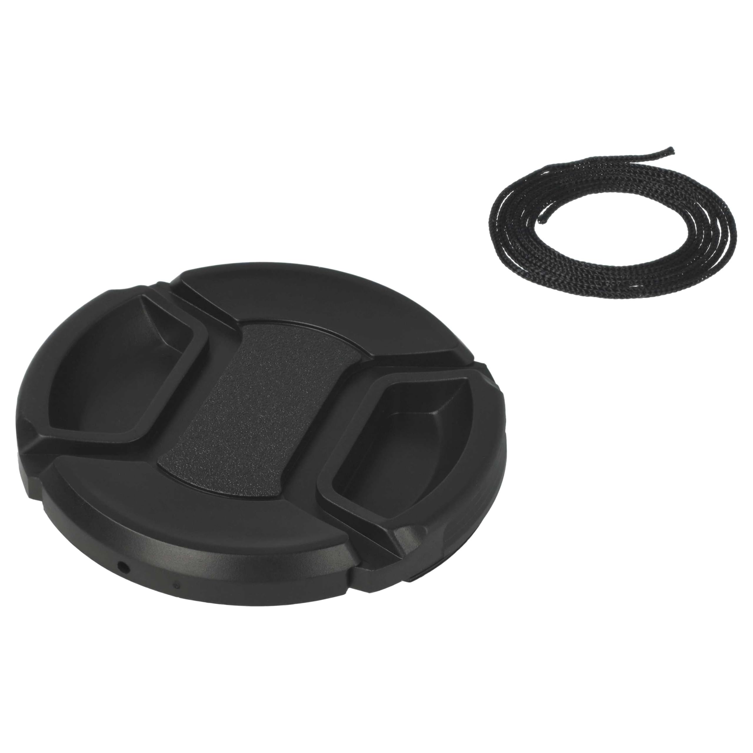 vhbw Copriobiettivo 58mm snap-on per fotocamera nero plastica