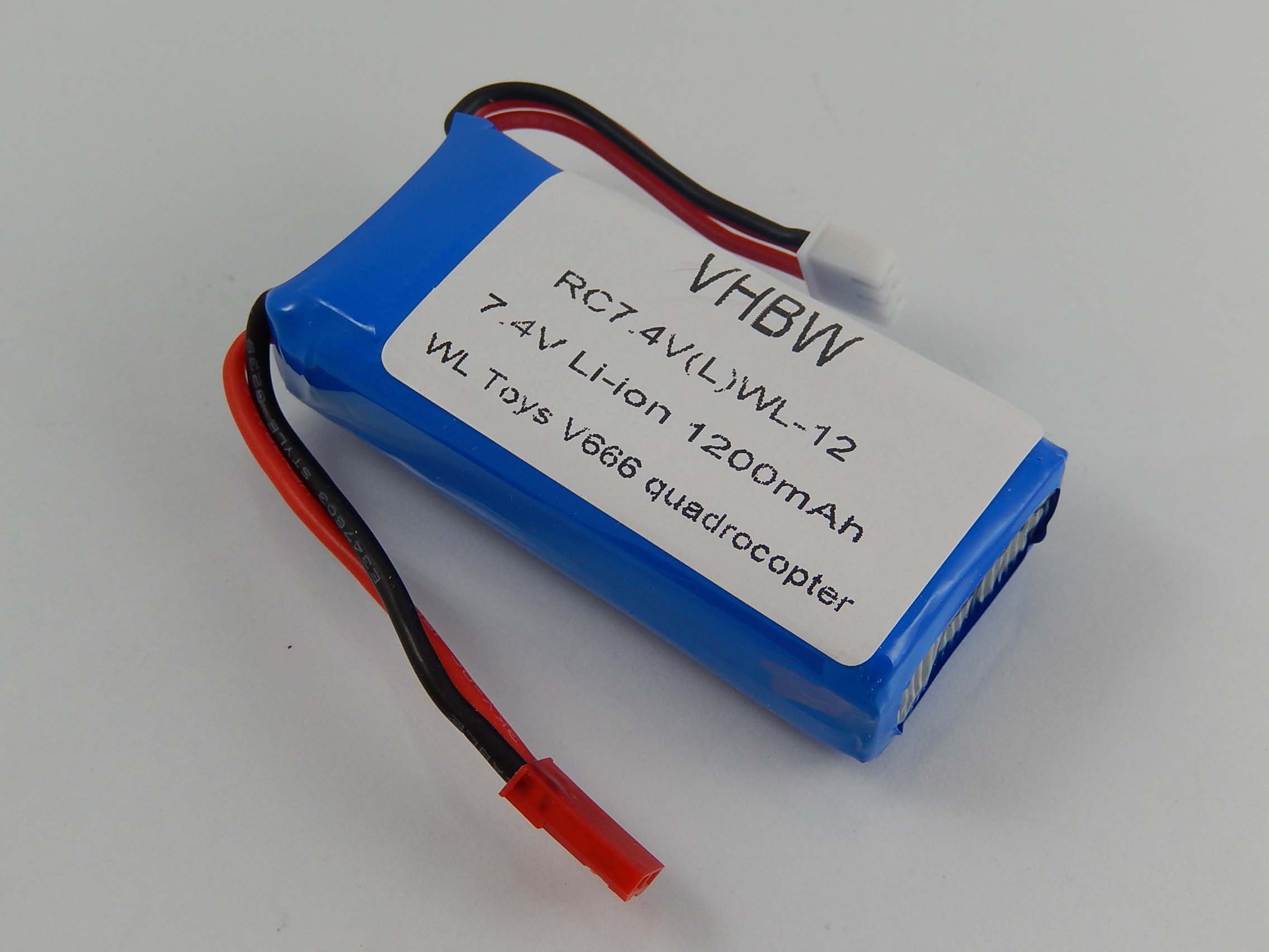 vhbw Batteria Drone per Wltoys V666 1200mAh 7,4V