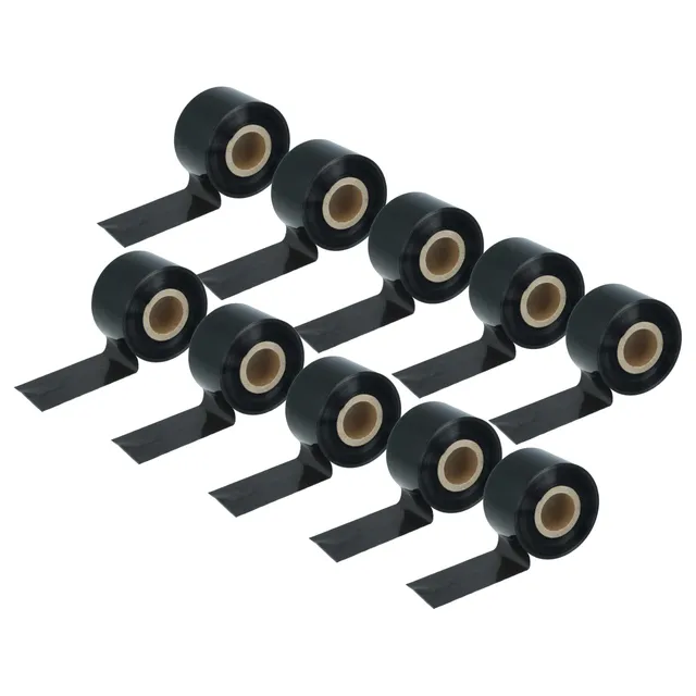 vhbw nastro termico 40mm x 300m 10 pezzi cera nero