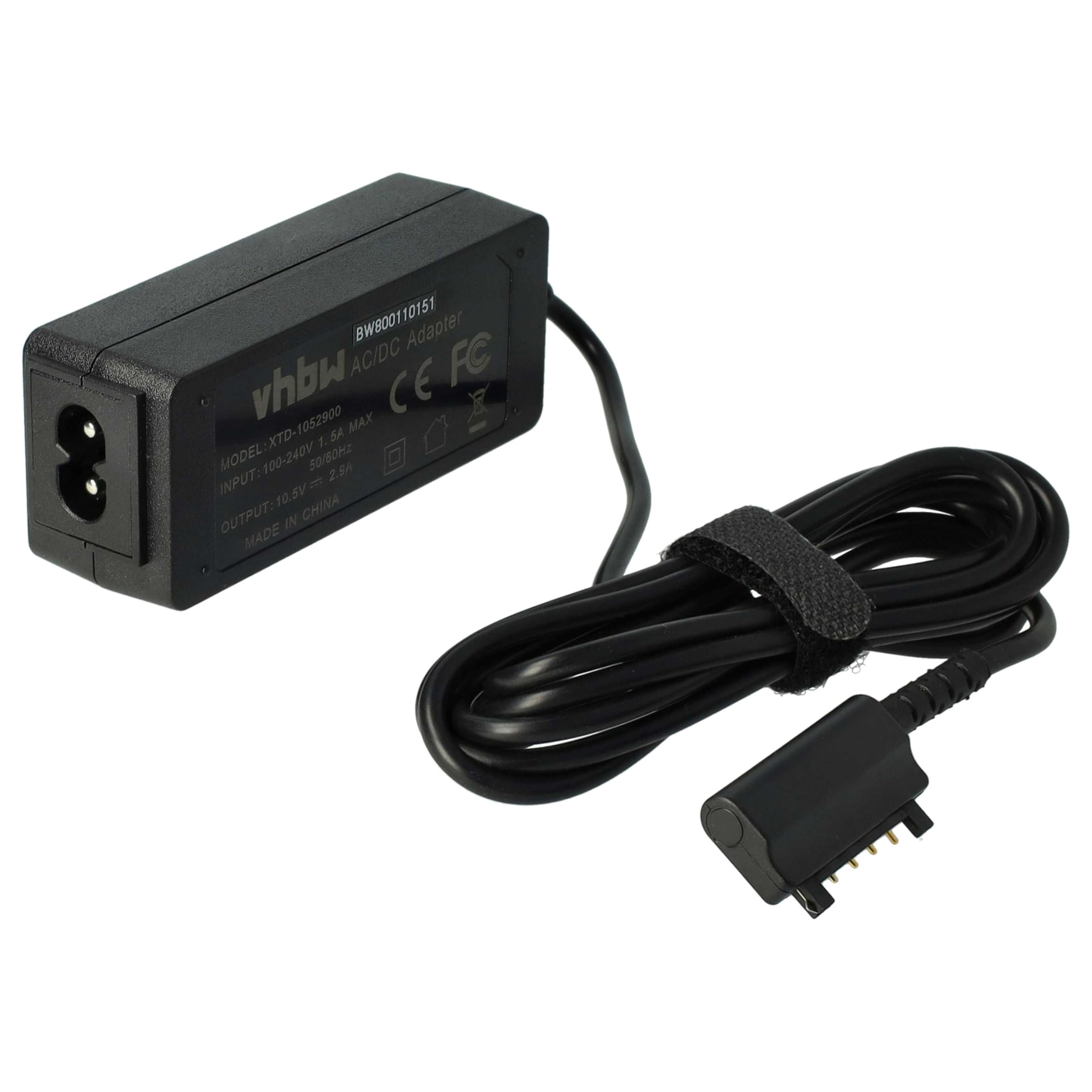 vhbw Alimentatore per Sony Xperia Tablet 30W 200 cm Nero