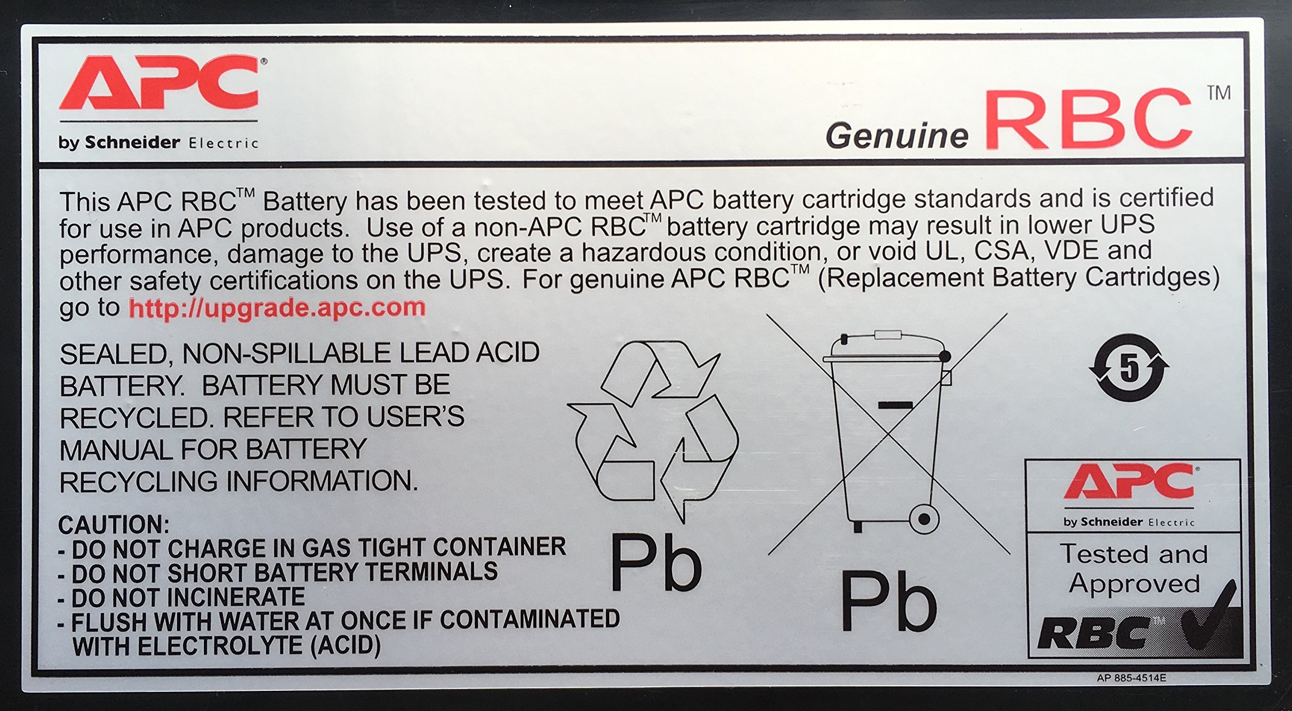 APC RBC2 batteria UPS piombo-acido sigillata