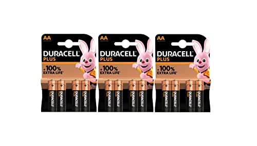 Duracell Plus pile stilo AA alcaline Plus 12 pezzi lunga durata