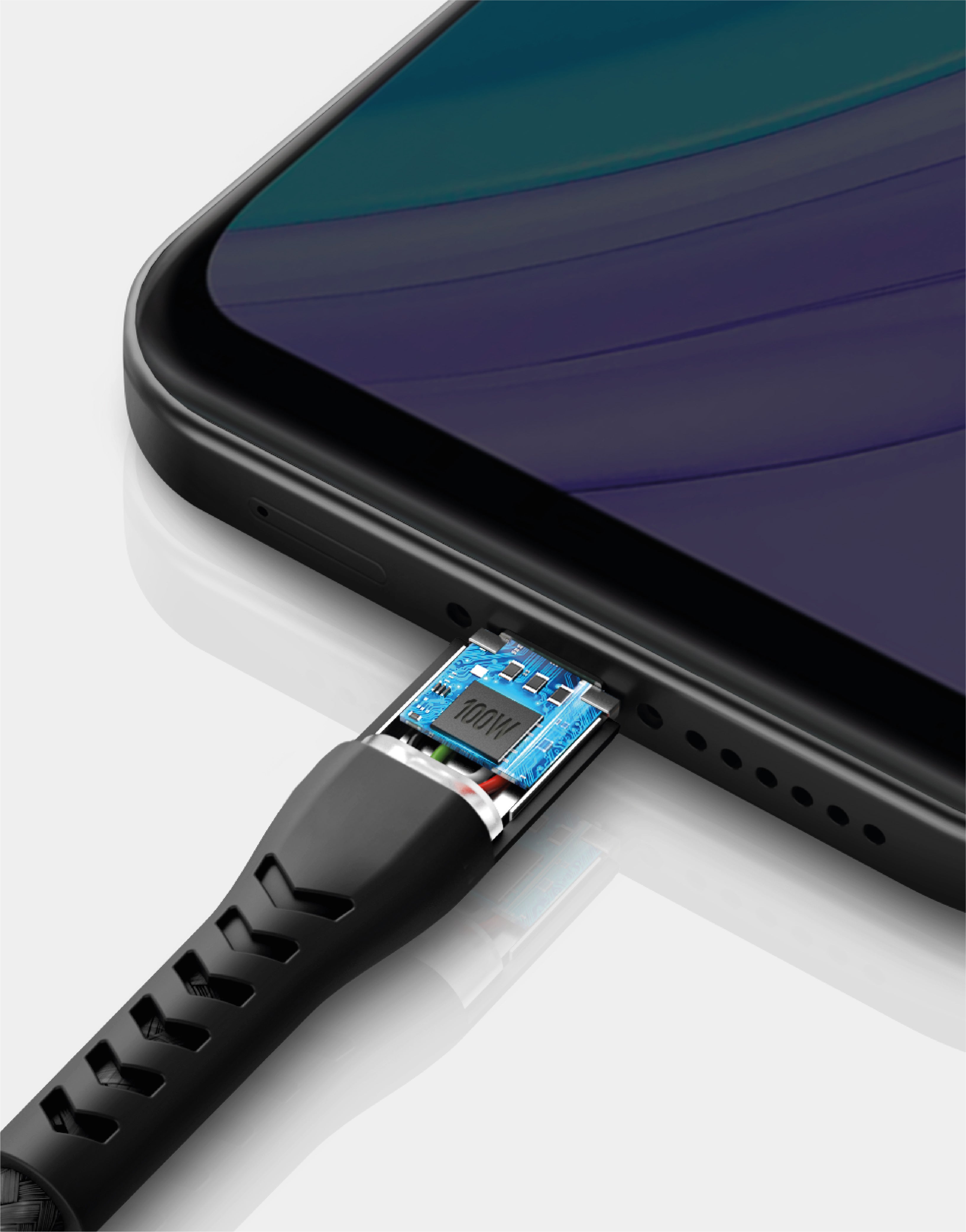 Energea NyloFlex cavo USB-C a USB-A 1,5m Nero ricarica rapida
