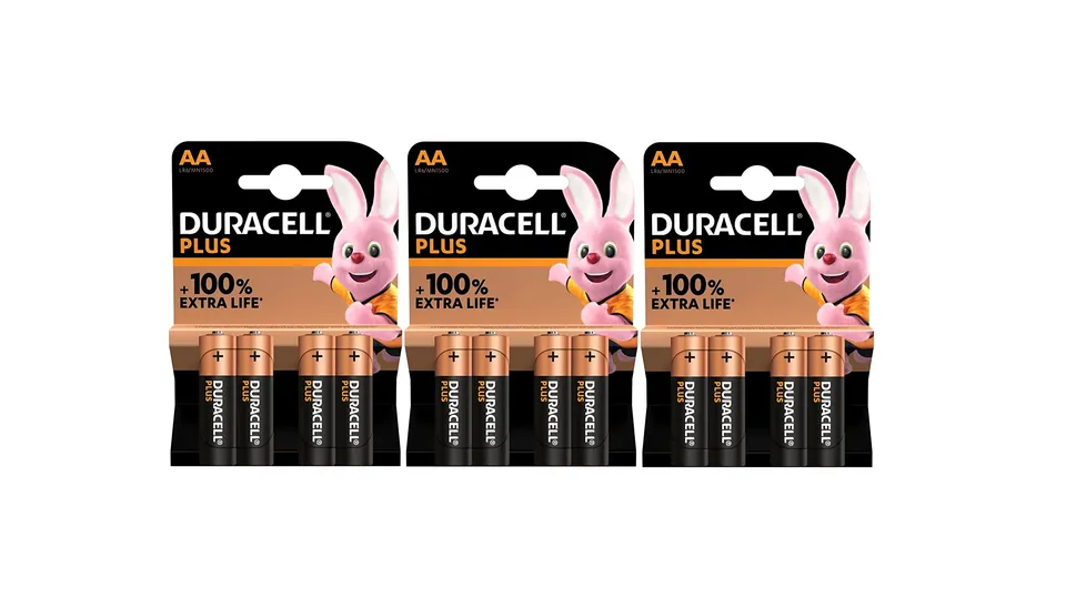 Duracell Plus pile stilo AA alcaline Plus 12 pezzi lunga durata