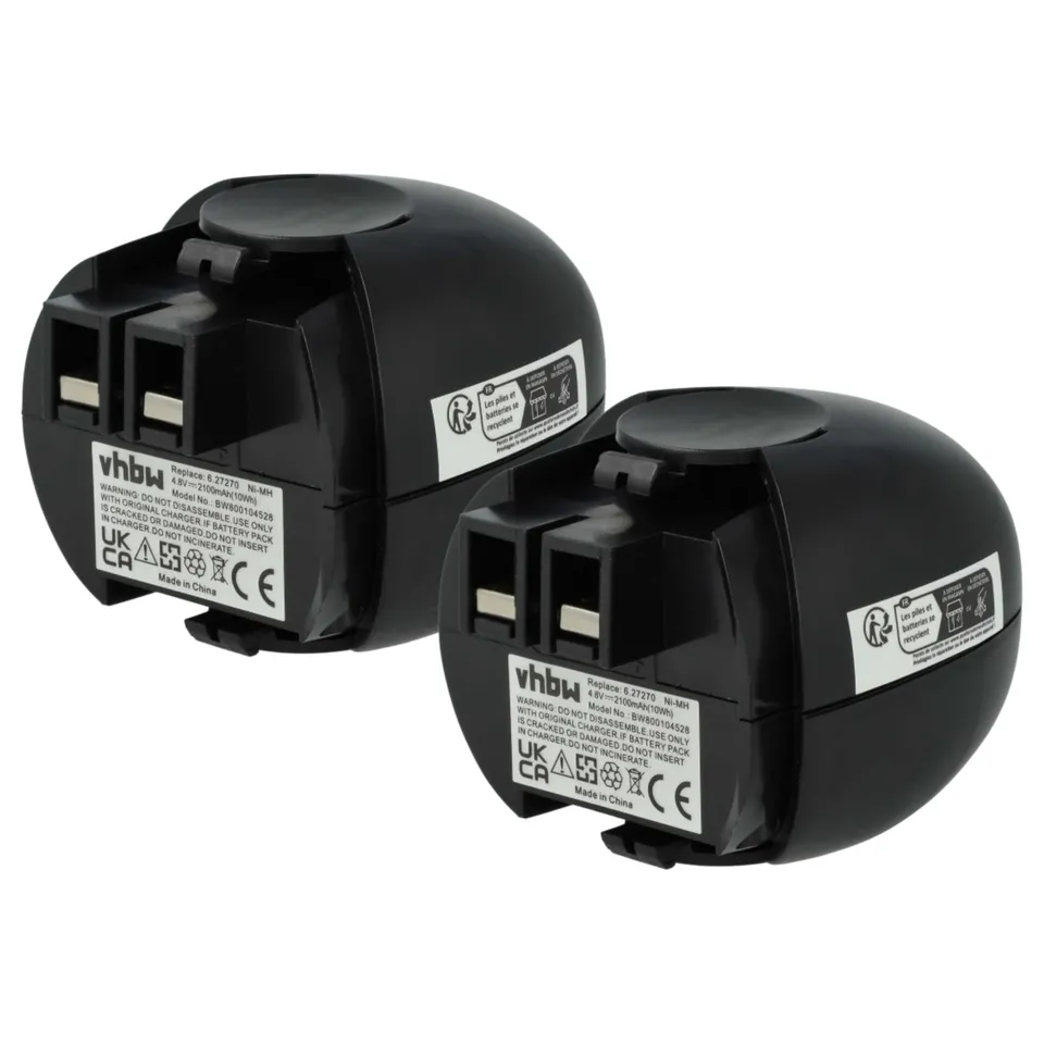 vhbw Batterie Utensile 4,8V 2100mAh per Metabo 2 Pezzi NiMH