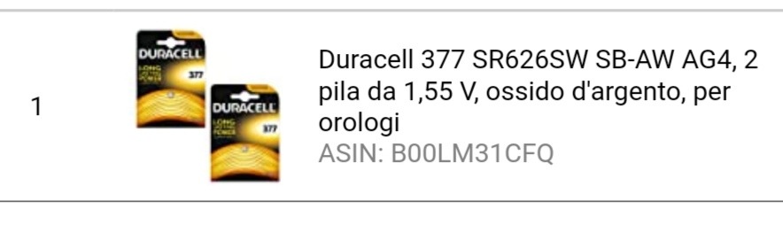 Duracell 377 SR626SW Pila orologio argento 2 pezzi