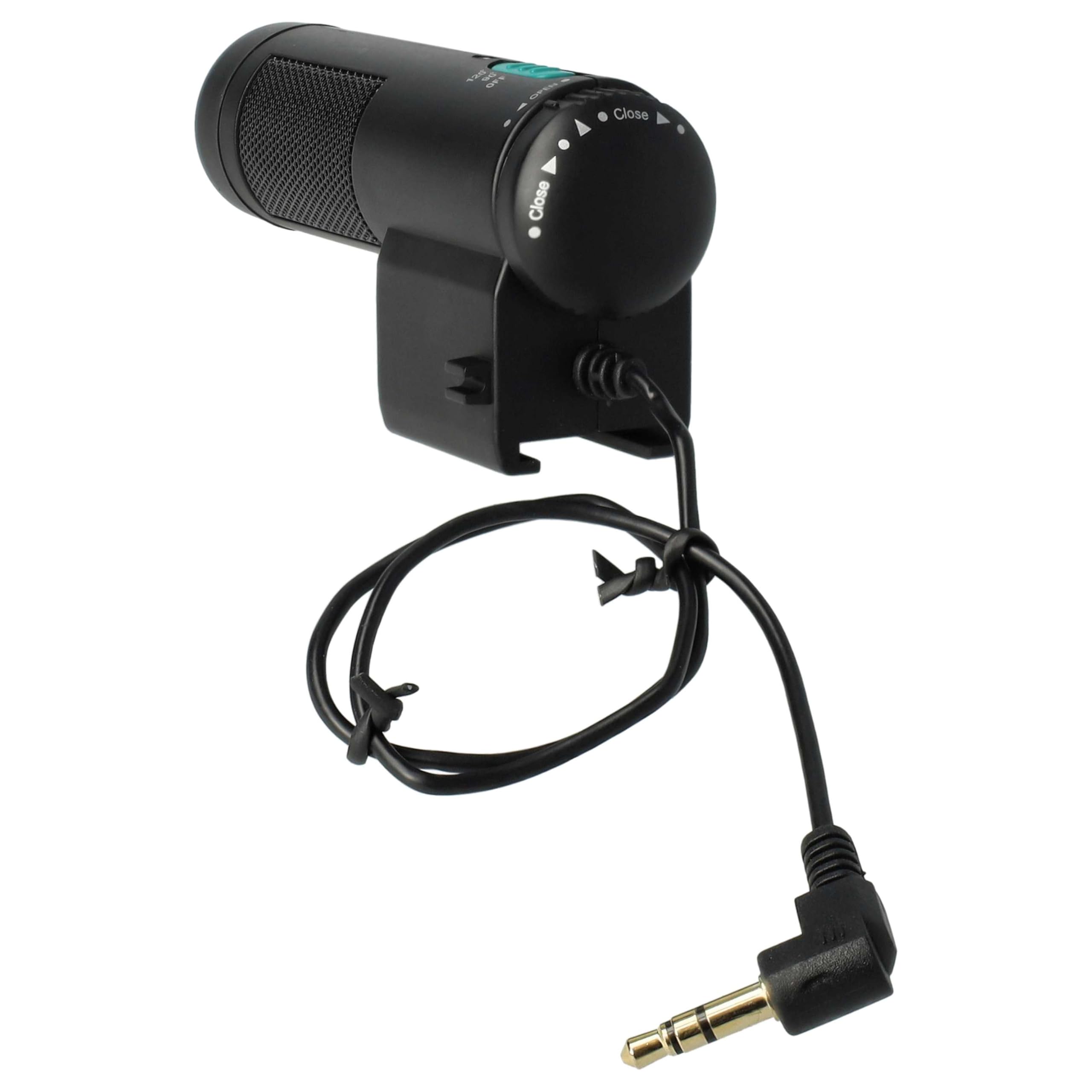 vhbw Microfono stereo fotocamera Panasonic Lumix jack 3,5mm nero