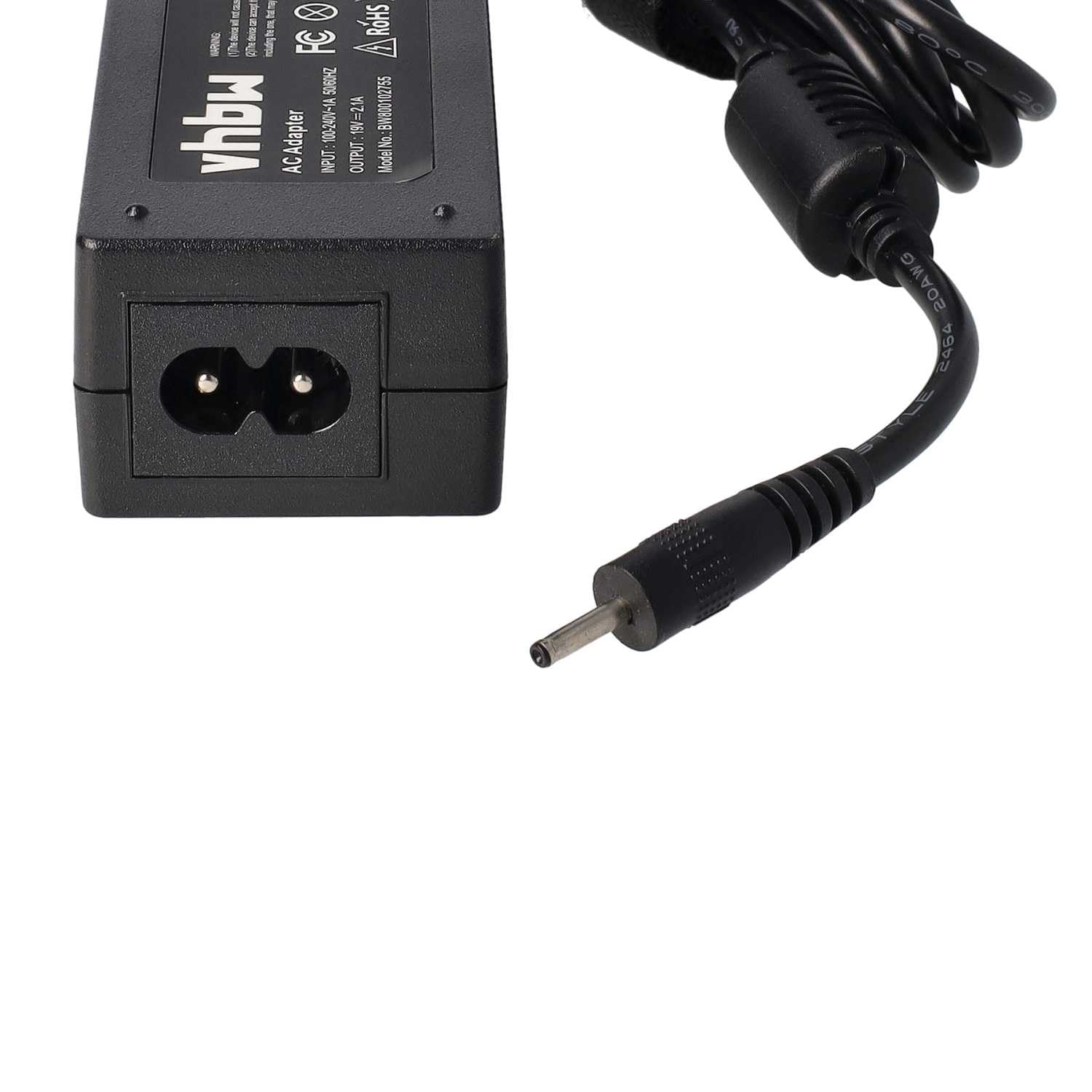 vhbw Alimentatore 40W 19V per Asus Eee PC Notebook 2,1A