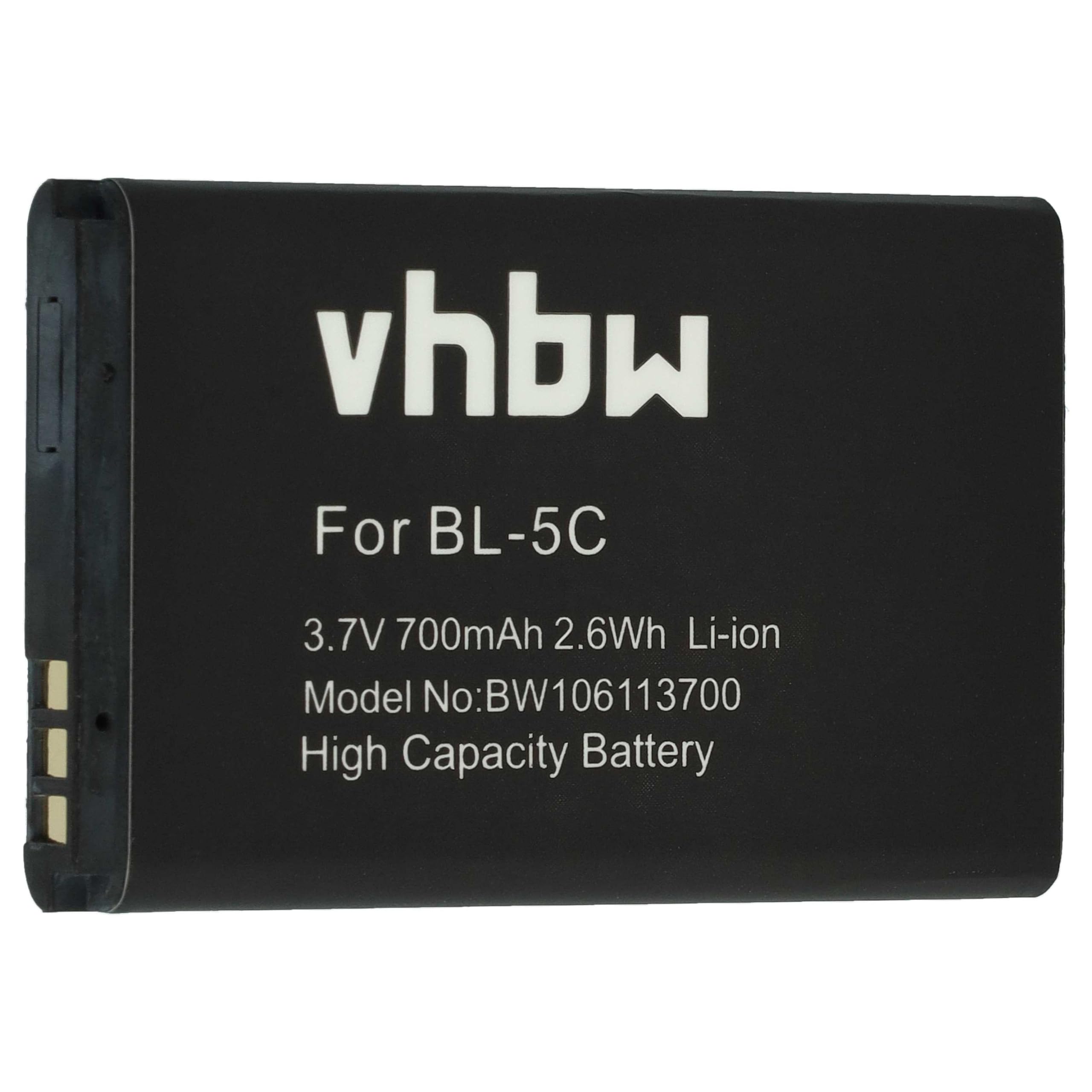 vhbw Batteria Smartphone Swisstone BBM BL-5C 700mAh