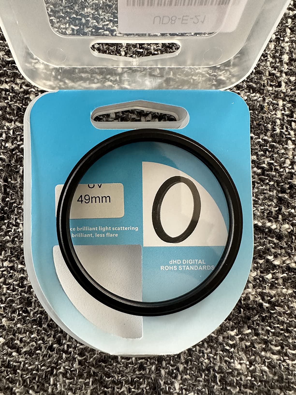 vhbw Filtro UV 37mm per Obiettivi Filettati Nero Vetro