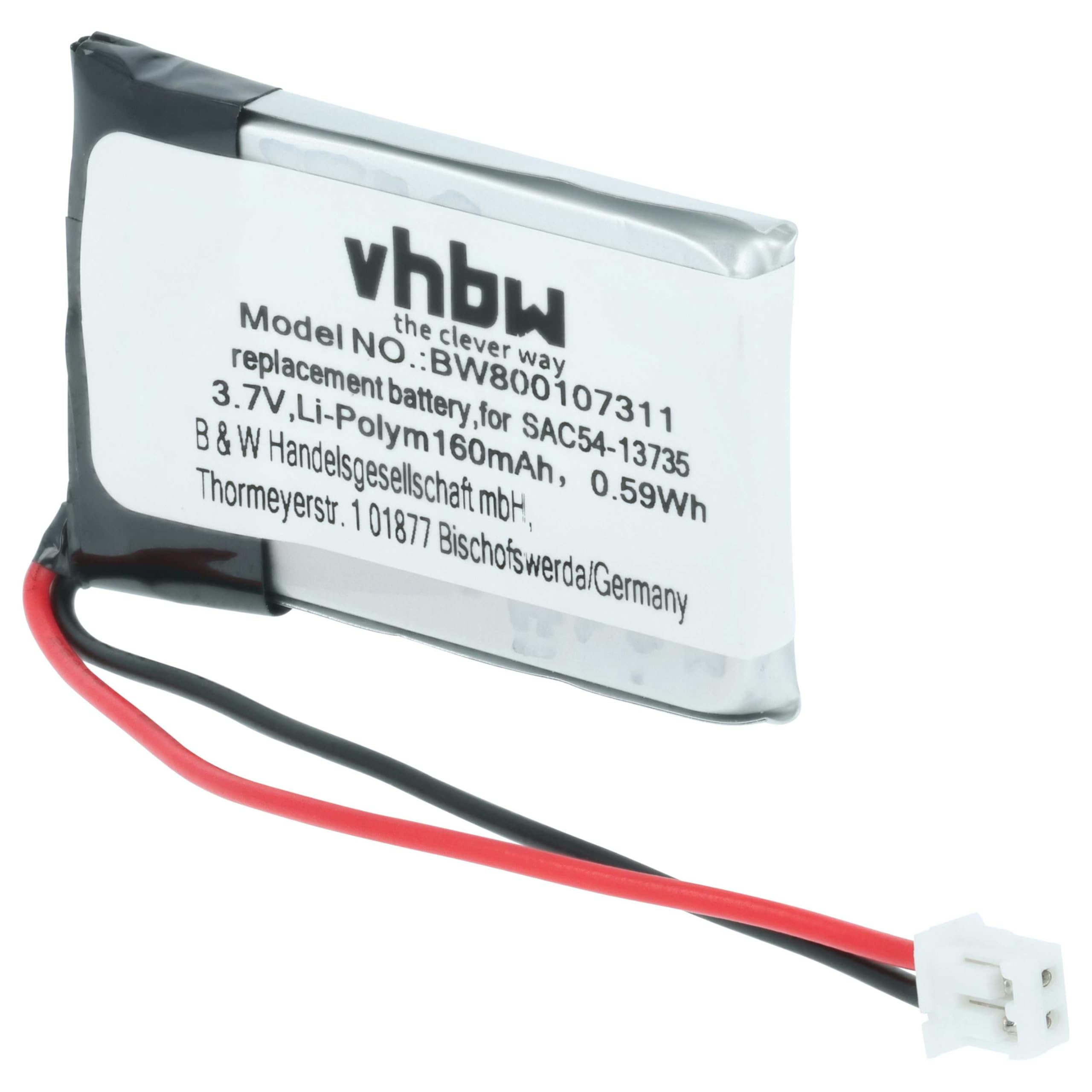 vhbw SAC54-13735 batteria collare 160mAh per SportDog SD-425