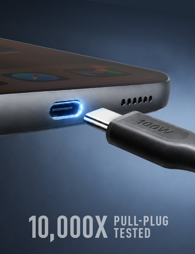 Energea Flow Core cavo USB-A USB-C 100W Gunmetal