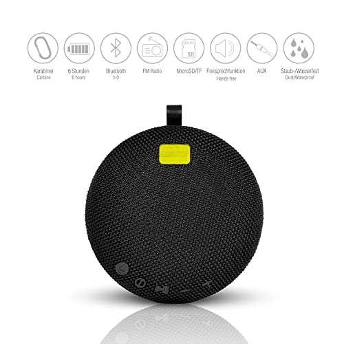Leicke DJ Roxxx Round cassa Bluetooth portatile IPX7 radio