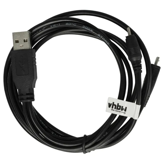vhbw CA-126 cavo dati USB nero per Nokia