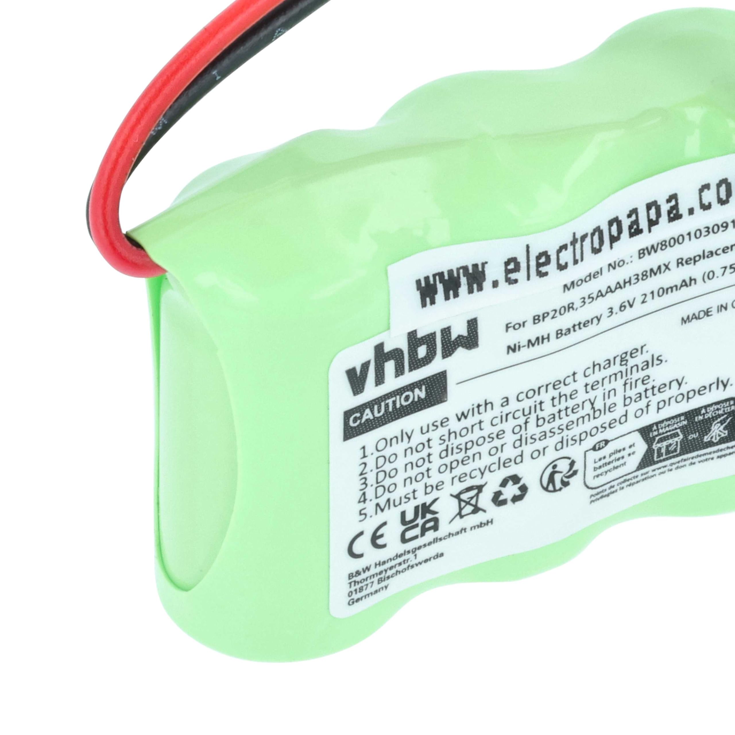 vhbw Batteria Collare Dogtra 3,6V 210mAh NiMH 1 Pezzo