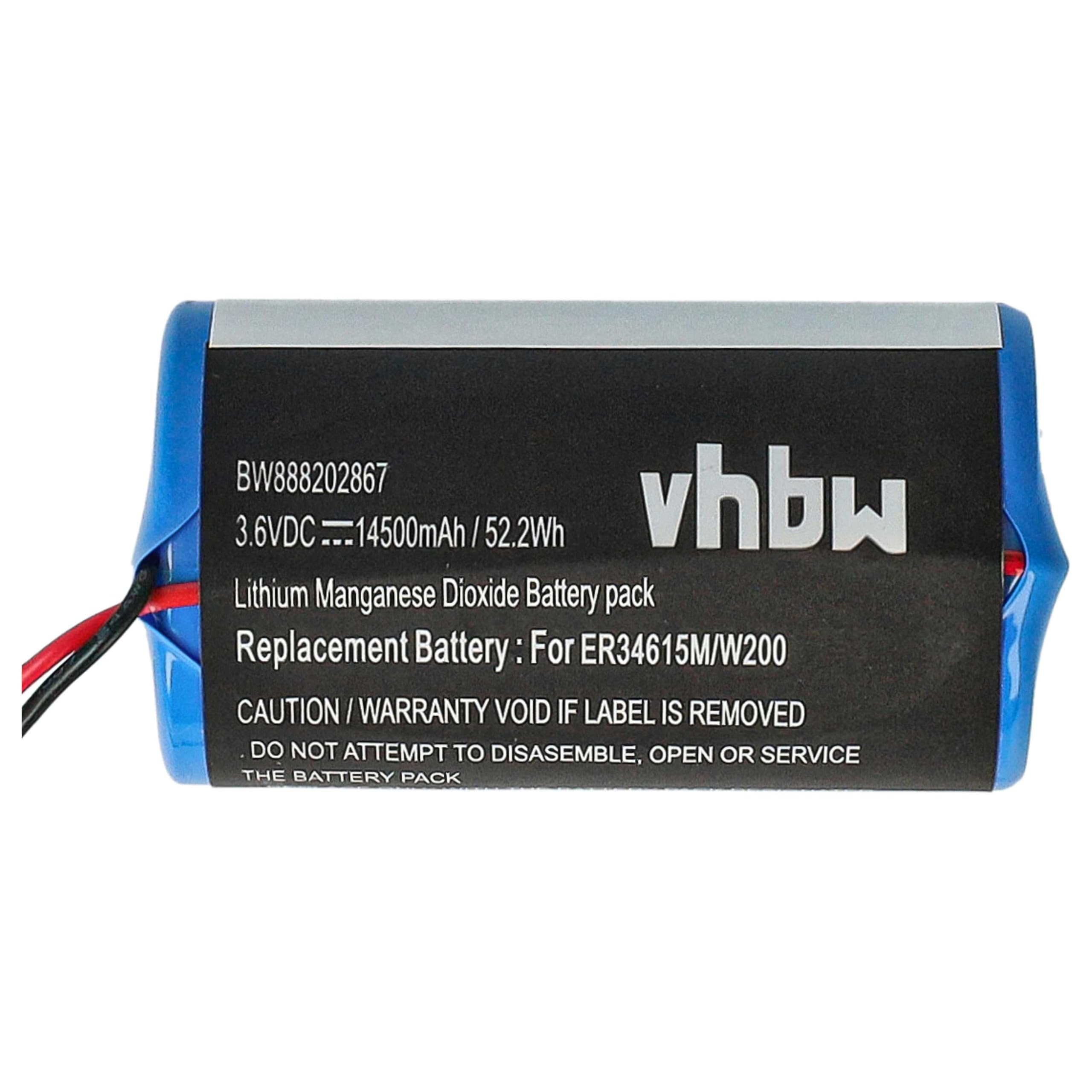 vhbw Batteria 0-9912-K per Visonic allarme 14500mAh Li-SOCl2