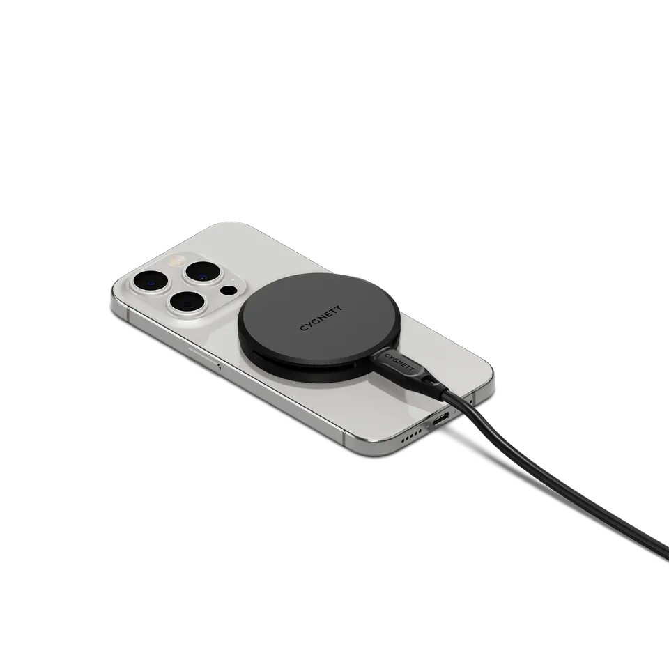 Cygnett ChargePuck Caricatore Wireless Magnetico 15W Nero