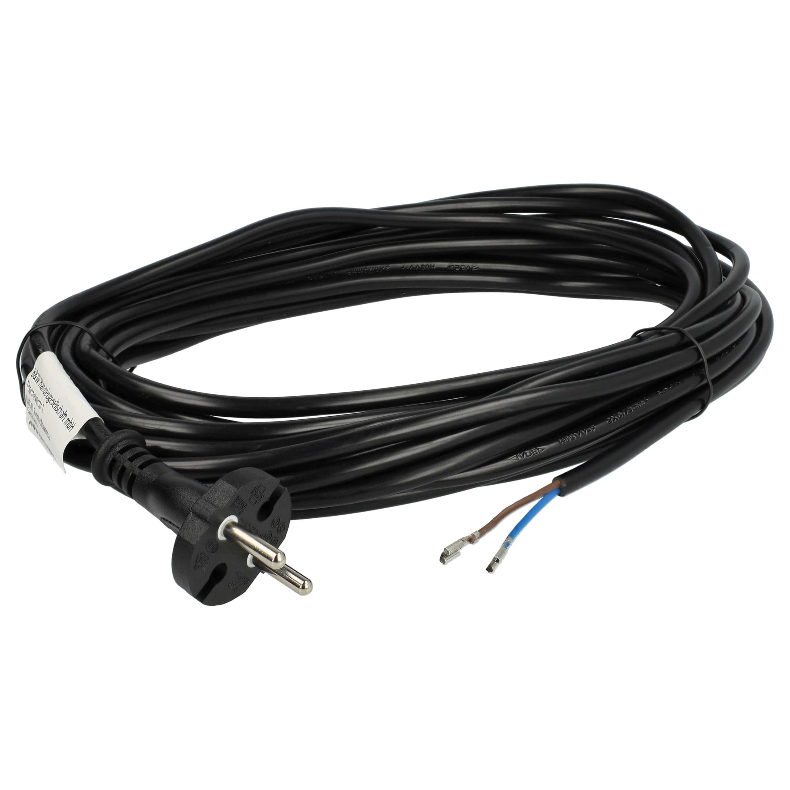 vhbw Cavo Alimentazione Aspirapolvere 10 m 1000W Nero