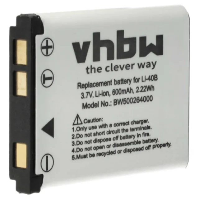 vhbw Batteria fotocamera per Casio NP-80 NP-82 500mAh Li-Ion