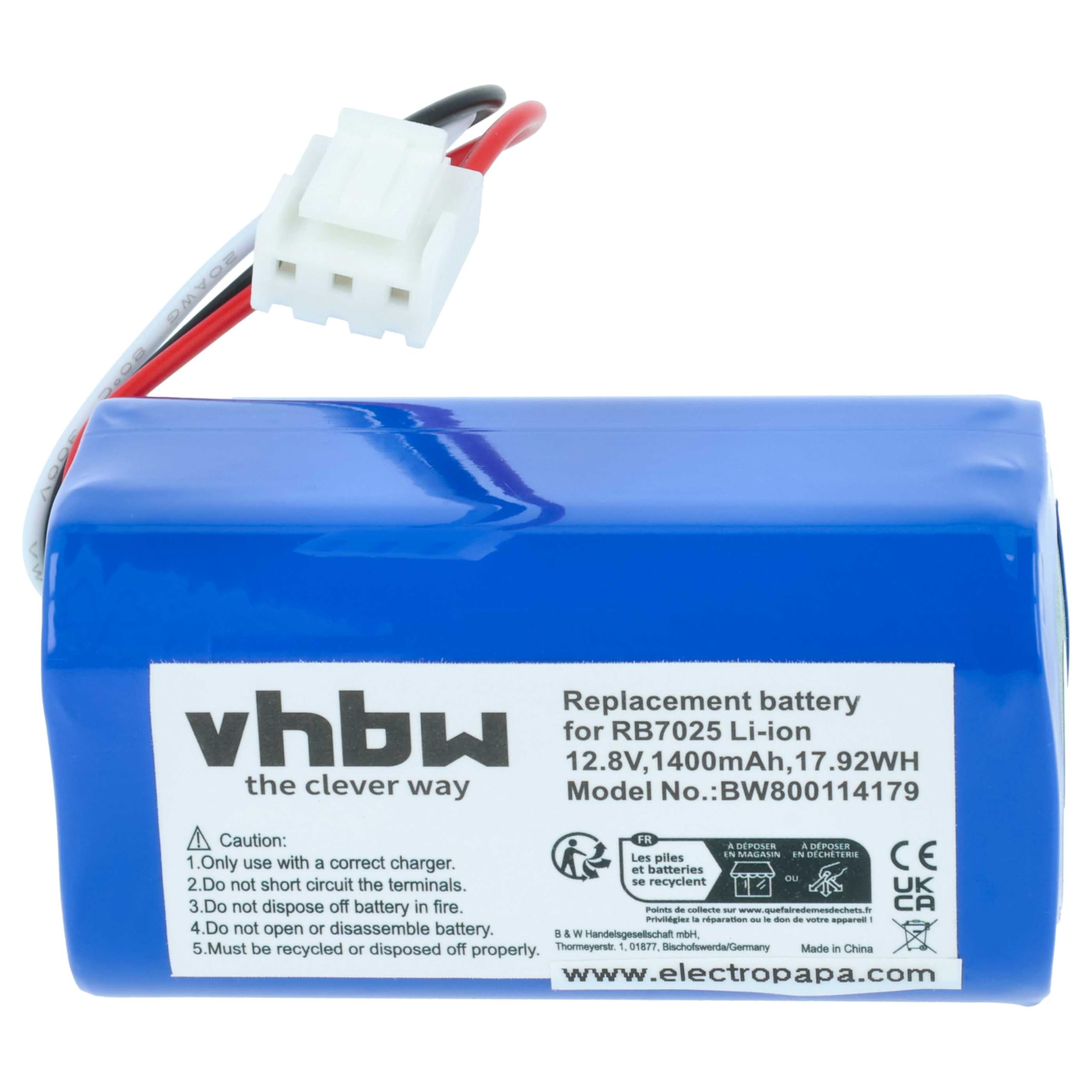 vhbw Batteria Chill RB 7025 robot aspirapolvere 1400mAh Li-Ion