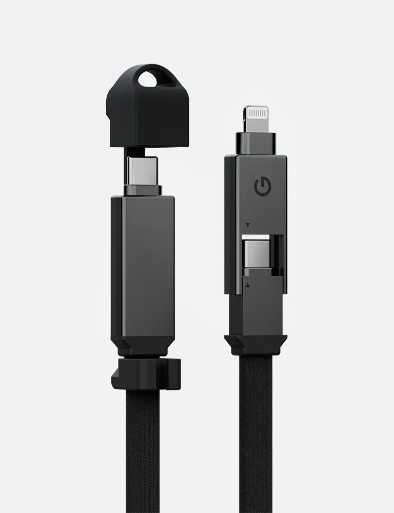 Energea Sheath 15cm cavo 2in1 USB-C Nero 60W ricarica rapida