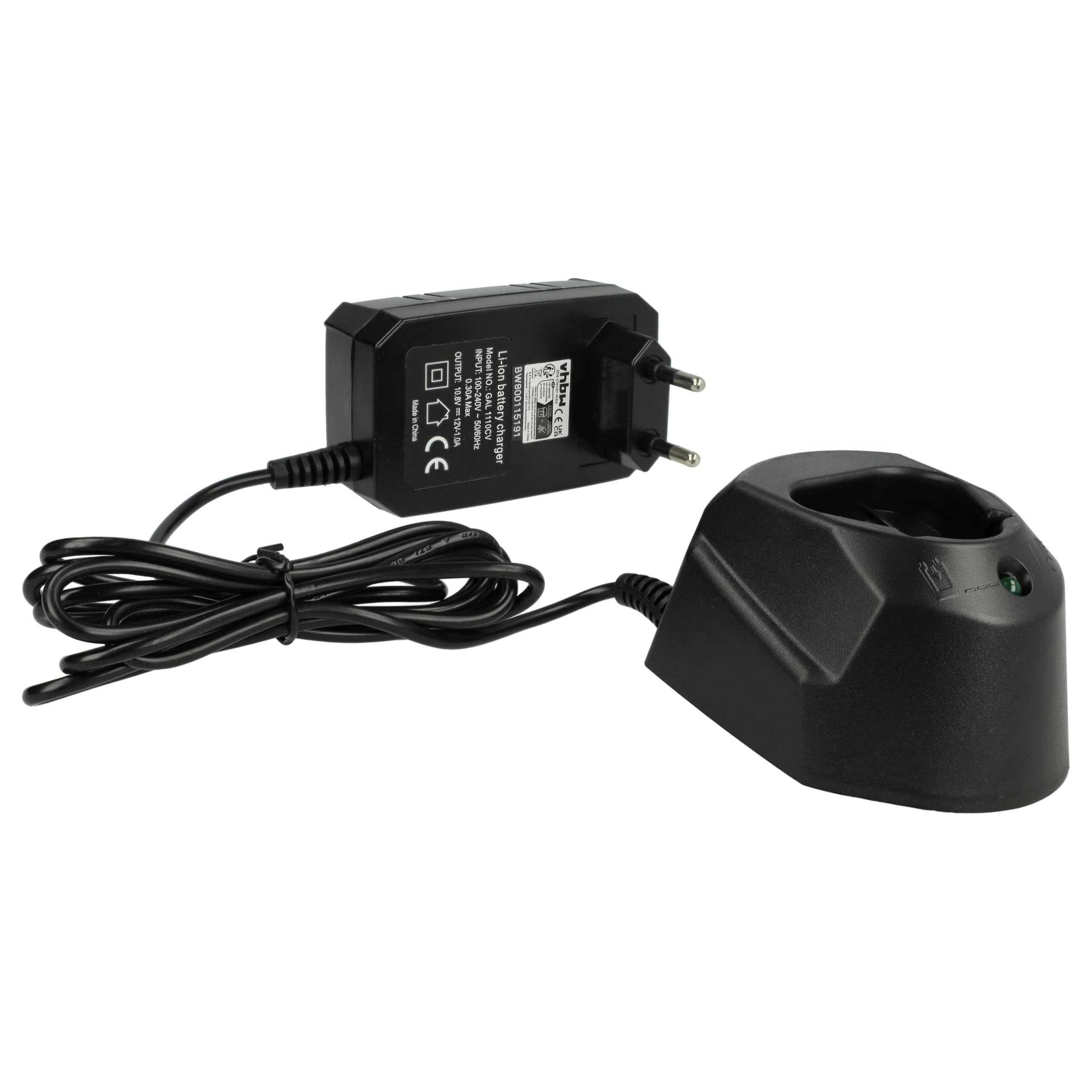 vhbw Caricabatterie 10,8V per Berner BACP BTI Tipo 1