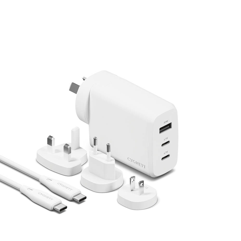 Cygnett PowerMaxx caricatore muro 67W 3 porte bianco
