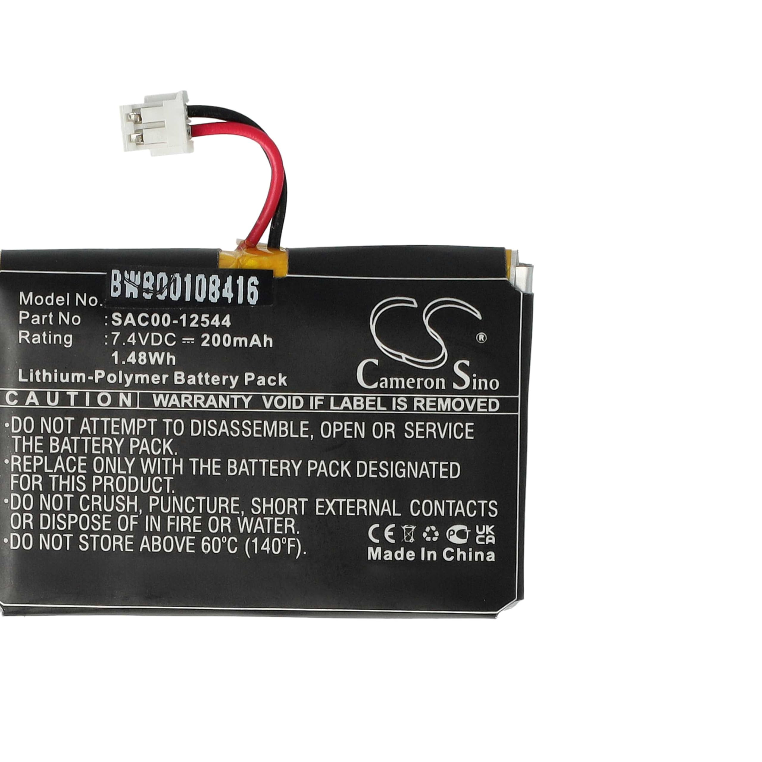 vhbw SAC00-12544 batteria collare cani 200 mAh Li-Poly