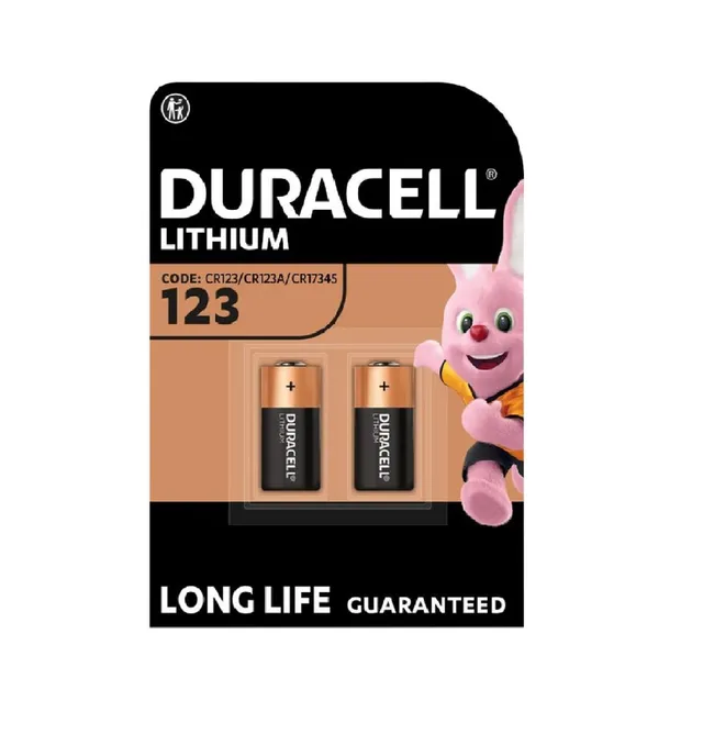 Duracell 123 Batteria CR123A Litio Confezione da 2 3V
