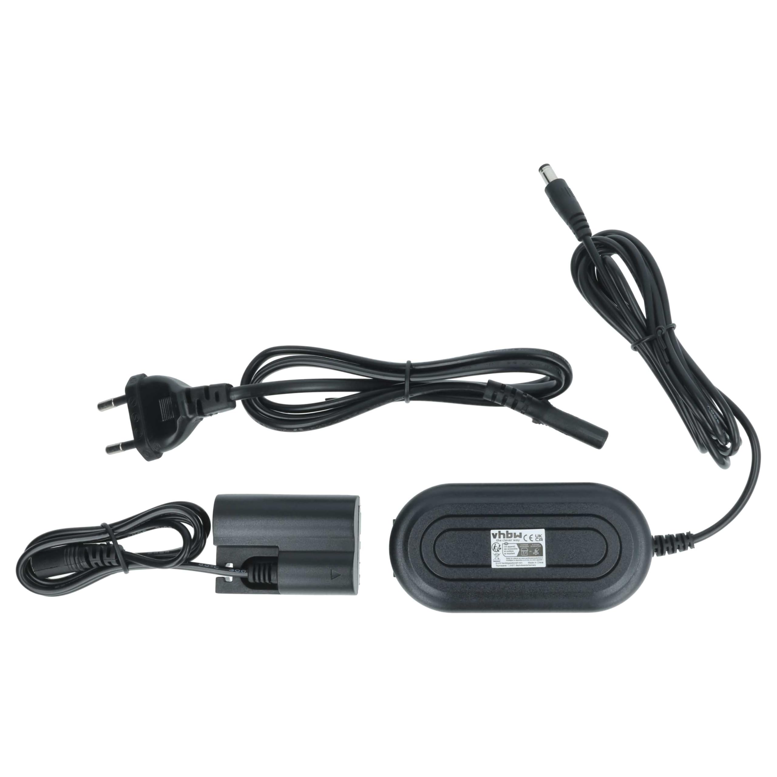 vhbw Alimentatore 2m + Accoppiatore DC per Canon EOS studio