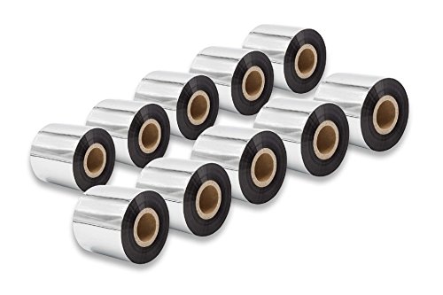 vhbw Nastro trasferimento termico 60mmx300m nero 10pz cera