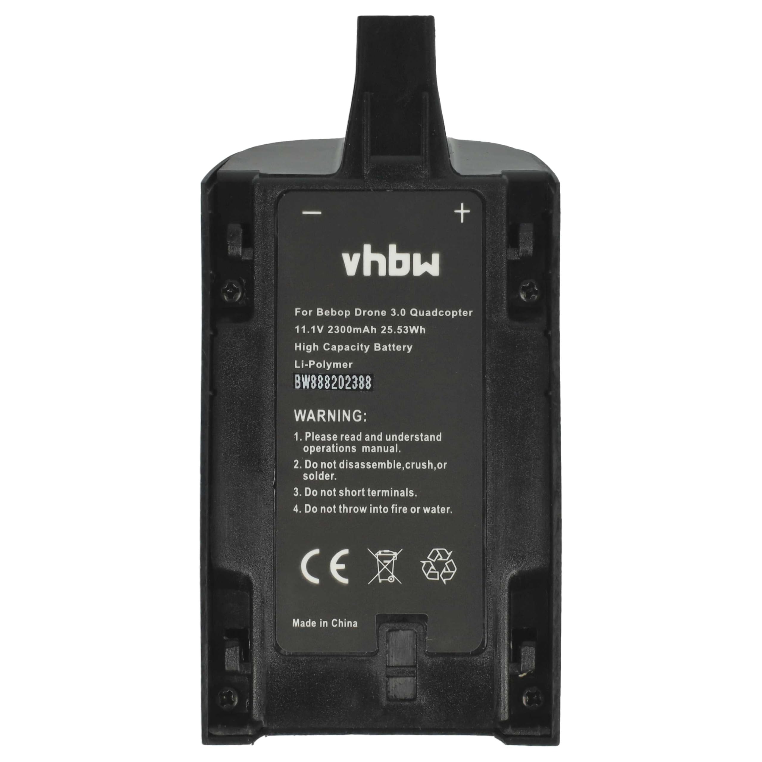 vhbw Batteria Drone Parrot Bebop 2300mAh 11,1V Li-Poly